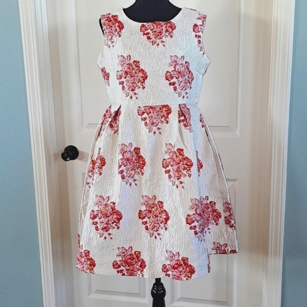 NWT YIMEI Stylewe Mini Sleeveless Red Gold Sparkle Formal Party Aline Glam Dress